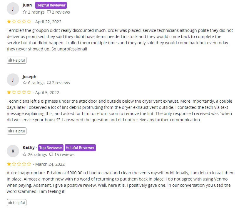 angry reviews with low star counts